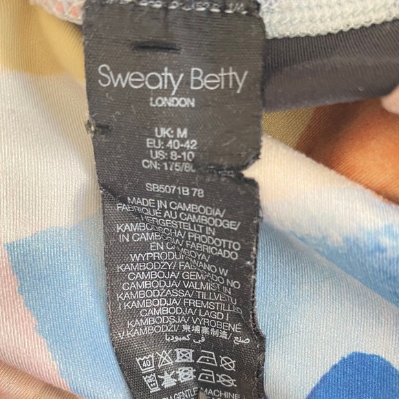 Sweaty Betty Super Sculpt 7/8 Length Leggings Abstract Print Women's Sz M - Picture 6 of 6